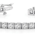 White Gold Lab Diamond In Line Illusion Bracelet