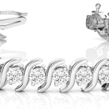 Lab Diamond S Link Tennis Bracelet