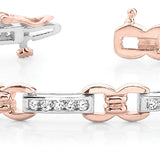 Rose Gold Lab Diamond Fashion Tennis Bracelet