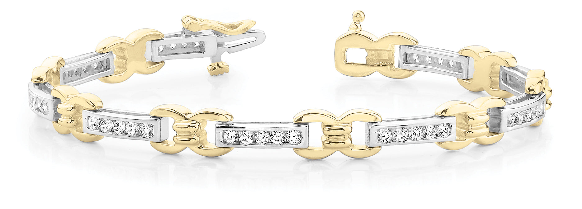 18K Yellow Gold Diamond Fashion Bracelet