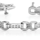 White Platinum 50-Diamond Fashion Bracelet