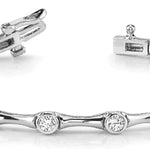 14K White Gold Lab Diamond Fashion Bracelet