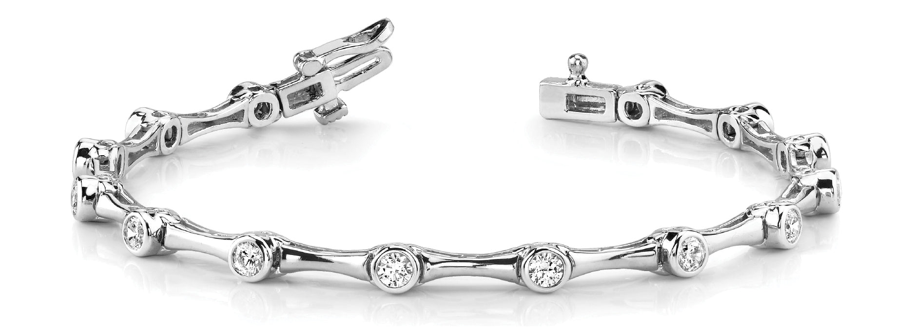 14K White Gold Lab Diamond Fashion Bracelet