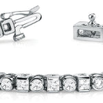 White Gold Lab Diamond In-Line Bracelet
