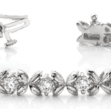 Lab Diamond XO Line Bracelet