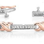 Rose Gold Diamond Fashion Tennis Bracelet