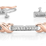 Rose Gold Lab Diamond Fashion Tennis Bracelet