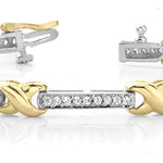 Yellow Gold 72-Diamond Fashion Tennis Bracelet
