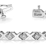 Lab Diamond XO In Line Bracelet