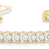 Yellow Gold Lab Diamond In-Line Tennis Bracelet