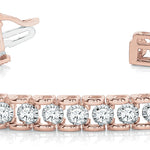 Rose Gold Lab Diamond In-Line Tennis Bracelet