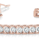 Rose Gold Lab Diamond In-Line Tennis Bracelet