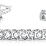 Platinum Lab Diamond In-Line Tennis Bracelet