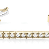 14K Yellow Gold Lab Diamond Tennis Bracelet