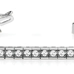 14K White Gold Lab Diamond In-Line Tennis Bracelet