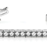 White Platinum 67-Diamond In-Line Tennis Bracelet