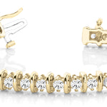 14K Yellow Gold Diamond Line Bracelet