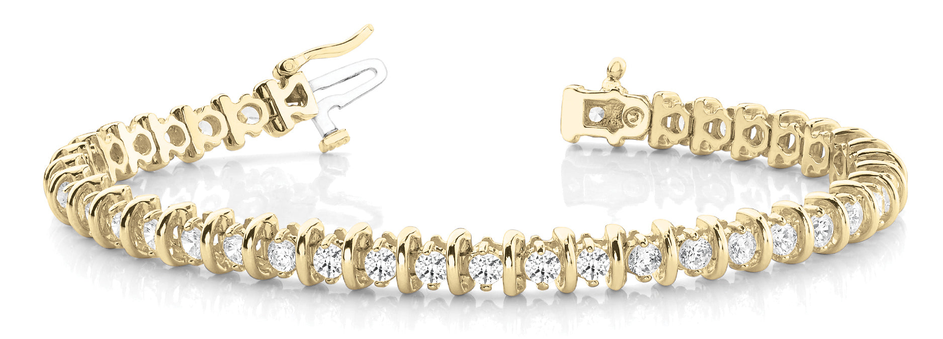 18K Yellow Gold Diamond Bar Bracelet