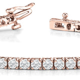 Rose Gold Lab Diamond In-Line Tennis Bracelet
