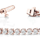 Rose Gold Lab Diamond Tennis Bracelet
