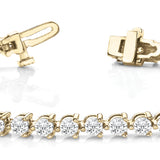 14K Yellow Gold Diamond Tennis Bracelet