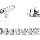 White Platinum 10.2 CTW Lab Diamond Tennis Bracelet