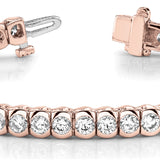 Rose Gold Lab Diamond Bezel Bracelet