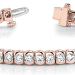 Rose Gold Lab Diamond Bezel Bracelet