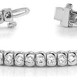 14K White Gold Diamond Line Bracelet