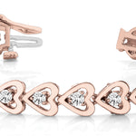 14K Rose Gold Lab Diamond Inline Bracelet