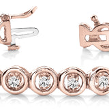 Rose Gold Lab Diamond In-Line Tennis Bracelet