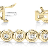 Yellow Gold Diamond In-Line Tennis Bracelet