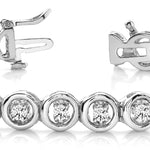 Lab Diamond In Line Tennis Bracelet
