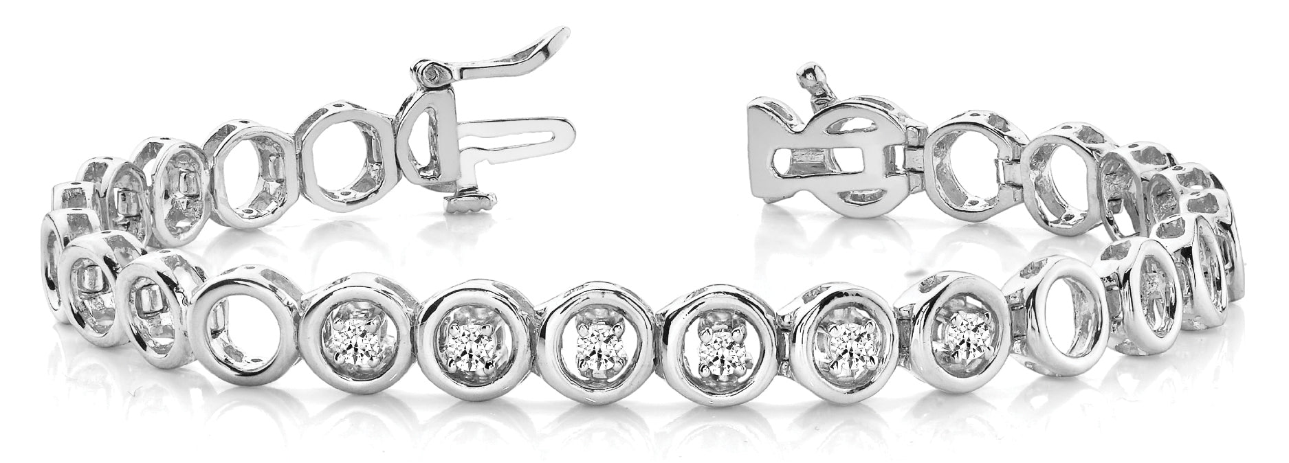 Lab Diamond In Line Tennis Bracelet