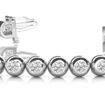 Platinum Diamond In-Line Bezel Bracelet