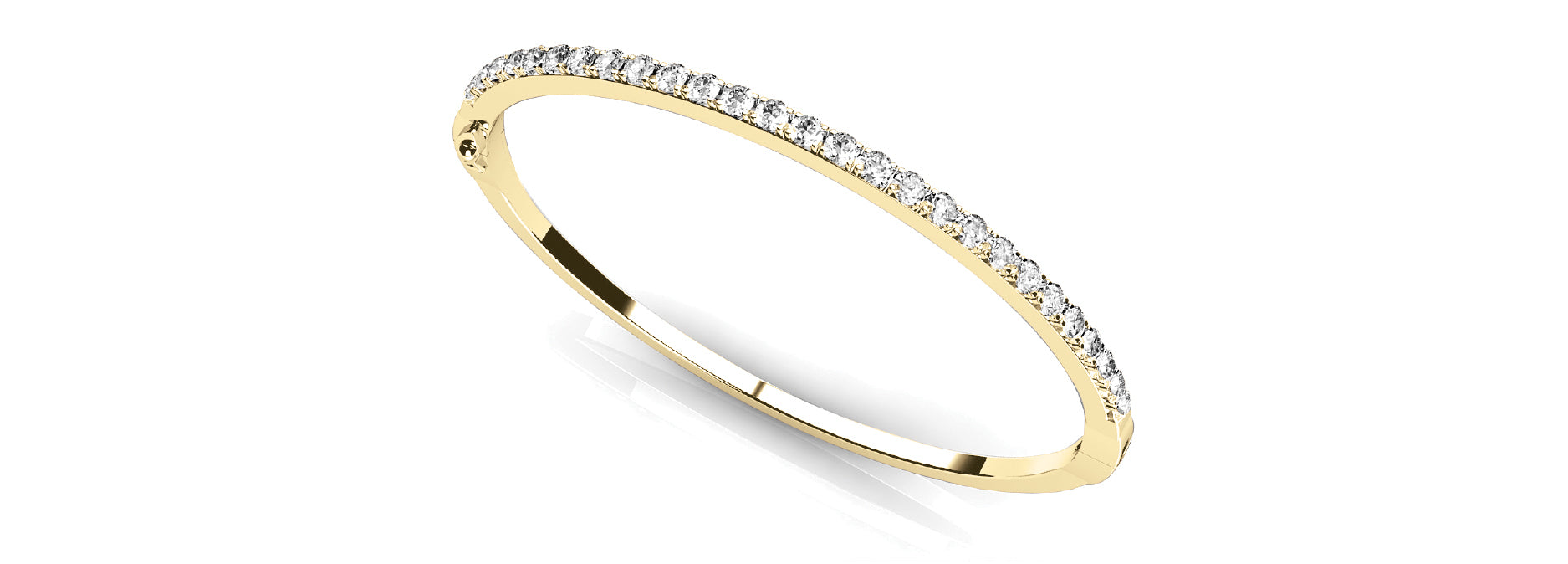 18K Yellow Gold Diamond Bangle Bracelet