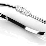 White 14K Gold Diamond Bangle