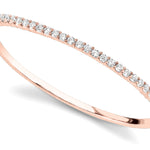 Rose Gold Diamond Bangle | 27 Lab Stones