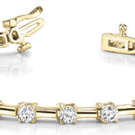 Yellow Gold Lab Diamond Fashion Tennis Bracelet