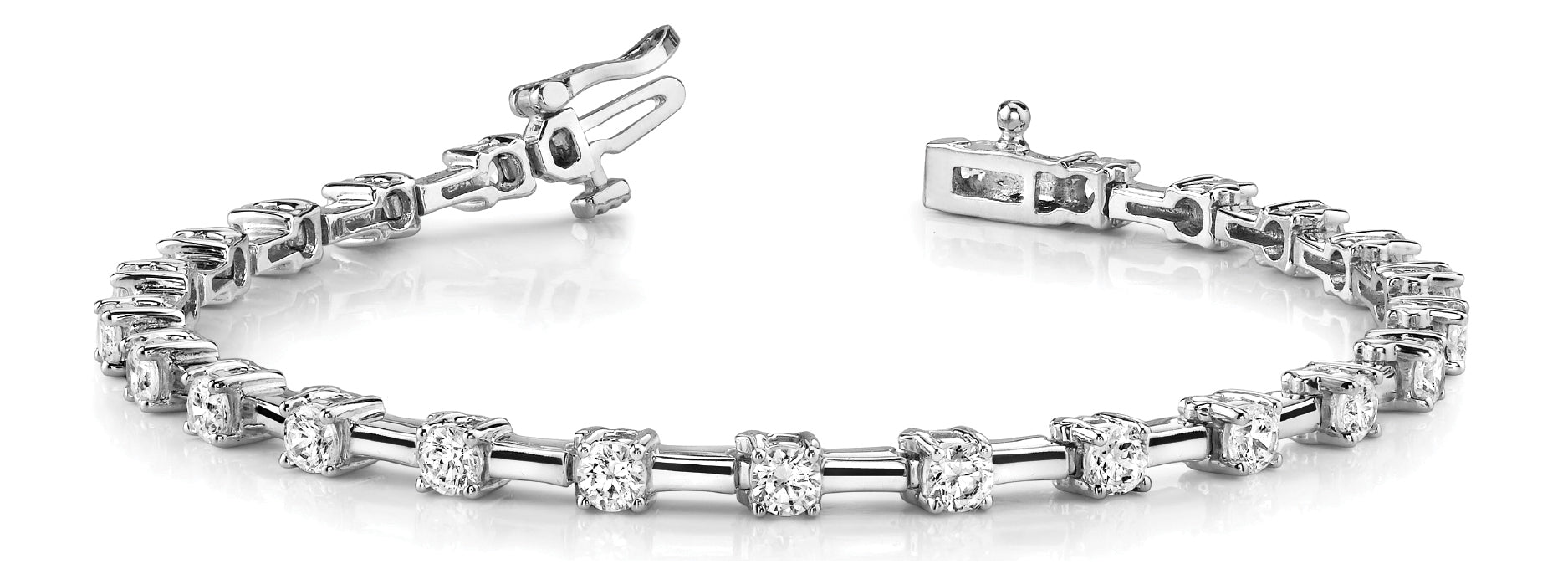14K White Gold Lab Diamond Fashion Bracelet