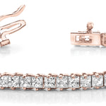 Rose Gold Lab Diamond In-Line Tennis Bracelet