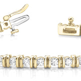 Yellow Gold Diamond Bar Line Bracelet