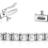 18K White Gold Lab Diamond Line Bracelet
