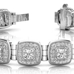Lab Diamond Multi-Cut Tennis Bracelet