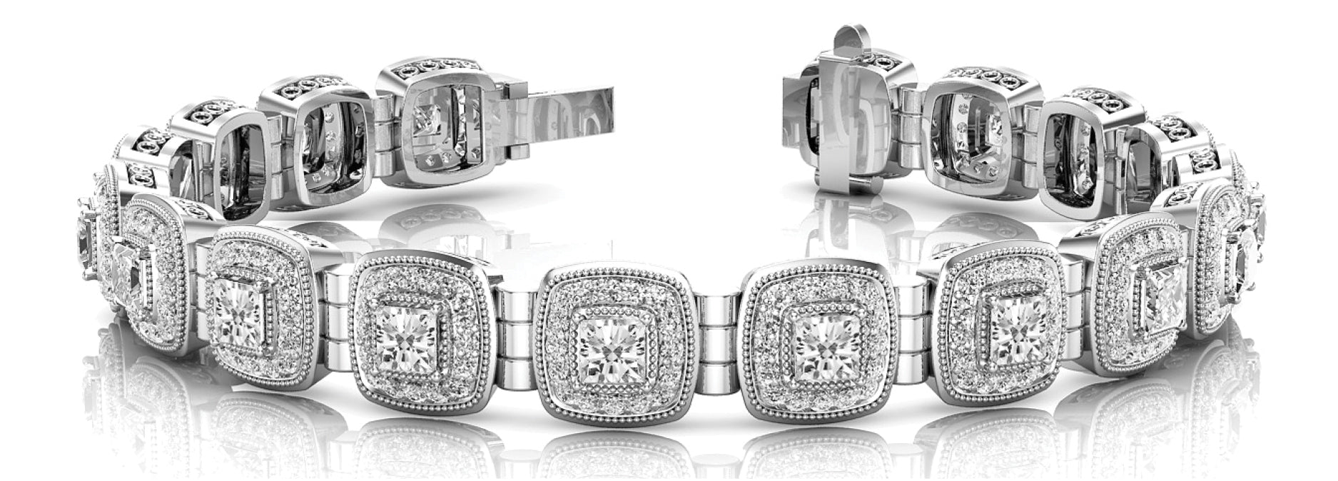 Lab Diamond Multi-Cut Tennis Bracelet
