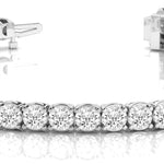 White Platinum 44-Diamond Tennis Bracelet