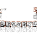 14K Rose Gold Lab Diamond Line Bracelet