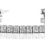 Lab Diamond Square Cut In Line Bracelet