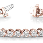 14K Rose Gold Diamond In-Line Illusion Bracelet