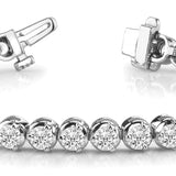 White 14K Gold Diamond Illusion Bracelet